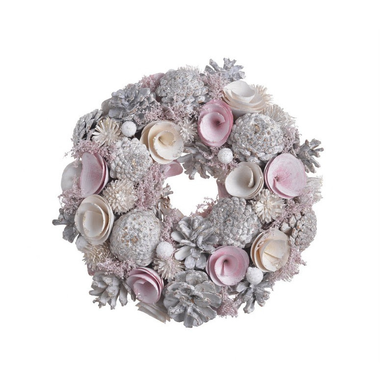 Wianek 26 cm PINK - artykuł dekoracyjny