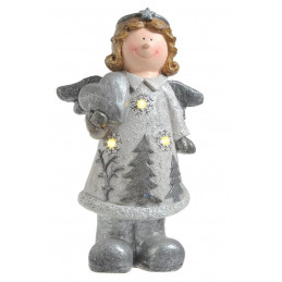 Figurka świąteczna - anioł 49cmH, LED - artykuł dekoracyjny