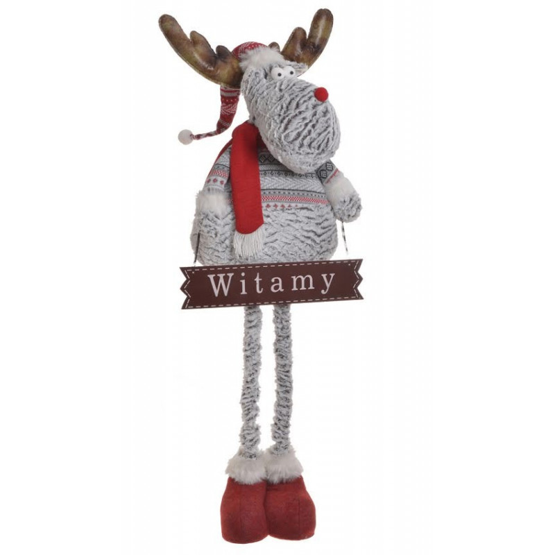 Renifer 122 cm nogi teleskopowe  - artykuł dekoracyjny