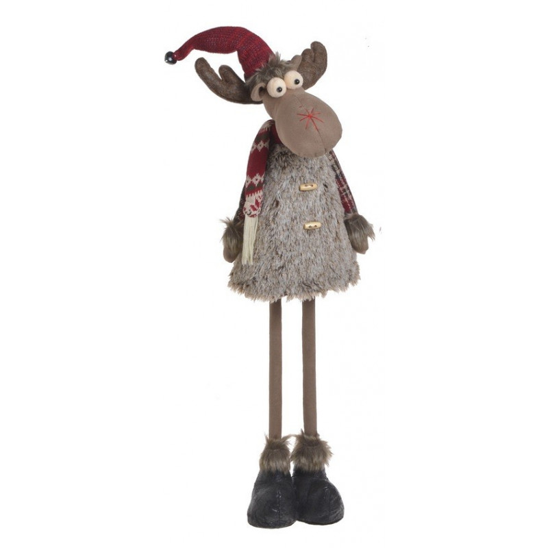 Renifer 73cm nogi teleskopowe  - artykuł dekoracyjny