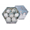 Bombki w pudełku 7cm, 7szt/komplet WINTER WHITE
