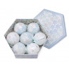 Bombki w pudełku 7cm, 7szt/komplet SNOWFLAKES BLUE