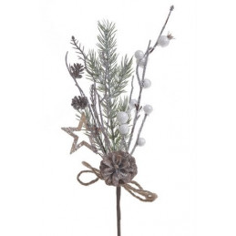 Pik świąteczny z szyszka i gwiazdka 36 cm