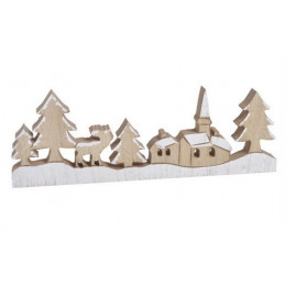 Zimowy krajobraz na podstawce..32x11cm