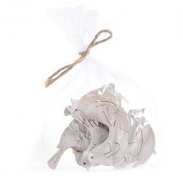 Ptaszki biało-szare mix, 8sztuk/paczka..9-6,5-5cm