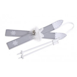 Narty z kijkami 22 cm - zawieszka
