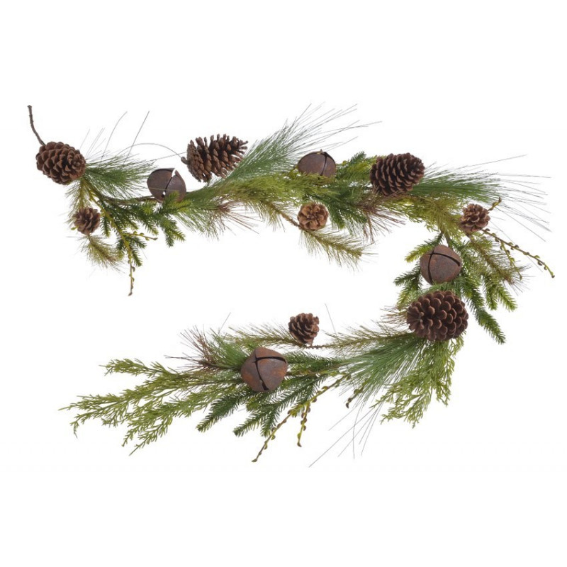 Girlanda szyszki+dzwonki 150 cm