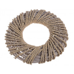 Wianek biało-szary 40cm