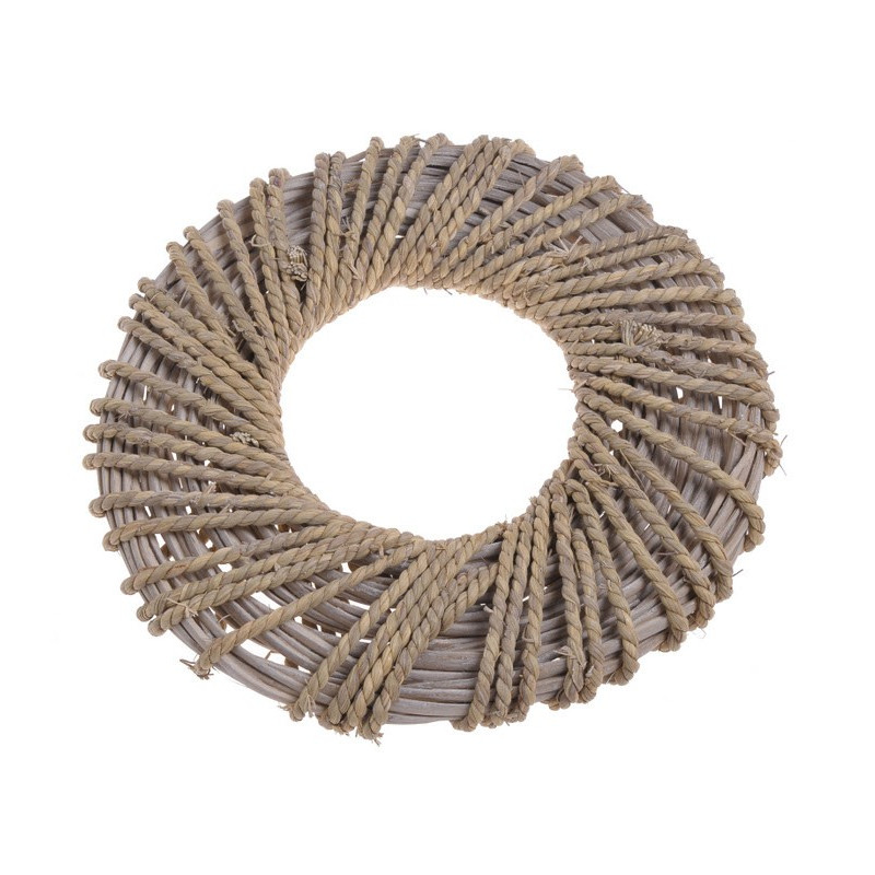 Wianek biało-szary 40cm