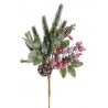 Pik świąteczny z poinsecją Brokat 26 cm
