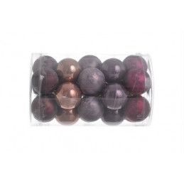 Bombki 3cm w tubie, 25szt/kpl