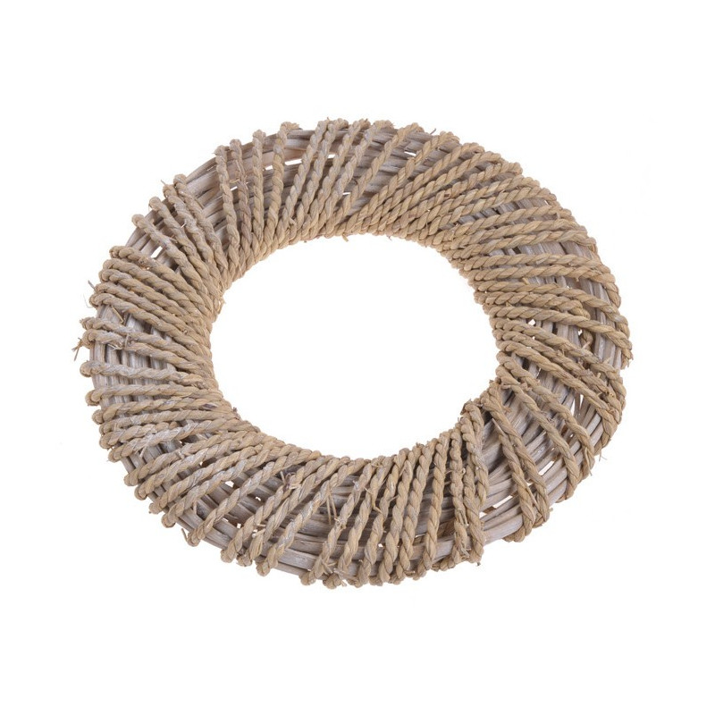 Wianek biało-szary 35cm