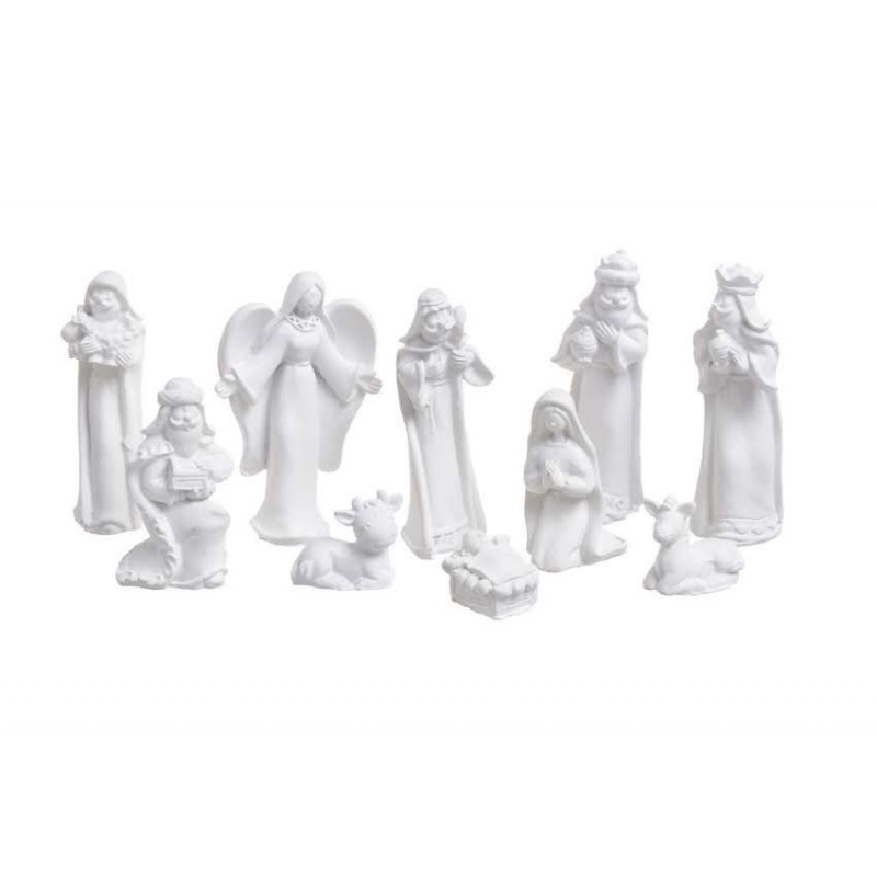 Zestaw do szopki 10 figur-kpl..2.5-6.5cm