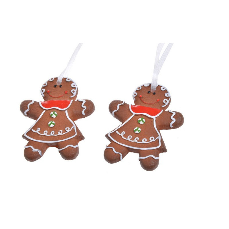Zawieszki piernikowe laleczki 2 szt-kpl..6,5cm