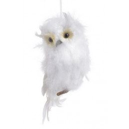 Sowa z piór 12cm