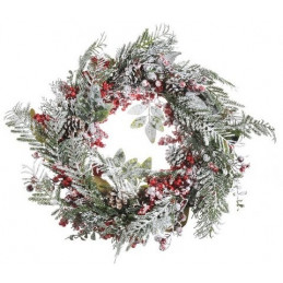Zmrożony wianek jodłowy 50cm - artykuł dekoracyjny