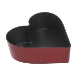 Osłonka serce retro 22x20x8cmH RED