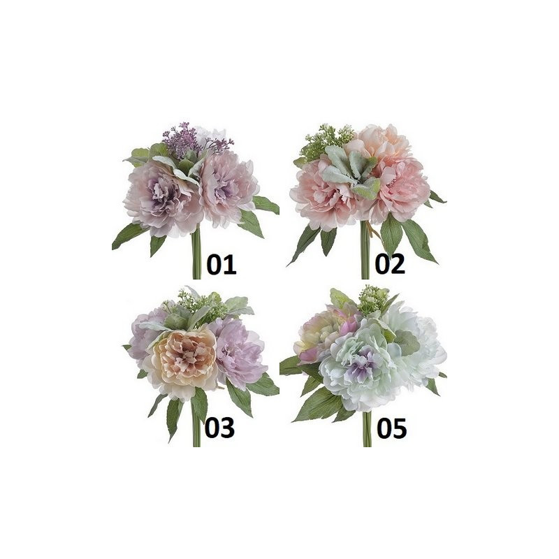 Bukiecik piwonii x3..32cm - sztuczna roślina