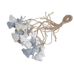 Zawieszki zajac, 12szt, 6 cm - artykuł dekoracyjny