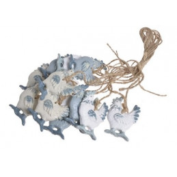 Zawieszki kurki, 12szt, 6 cm - artykuł dekoracyjny