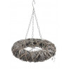 Pleciony wianek do podwieszenia 40 cm WHITE