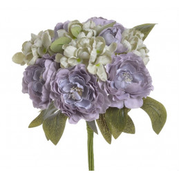 Bukiet kamelką z hortensją 32 cm - sztucz.rosl.