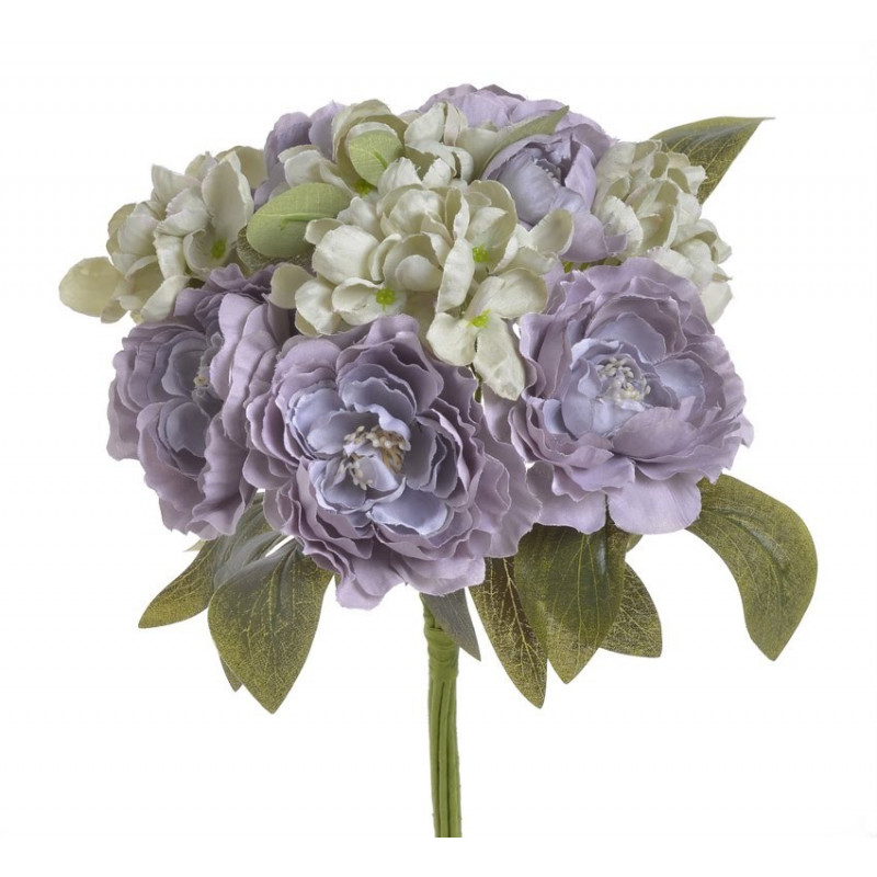 Bukiet kamelką z hortensją 32 cm - sztucz.rosl.