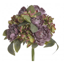 Bukiet kamelką z hortensją 32 cm - sztucz.rosl.