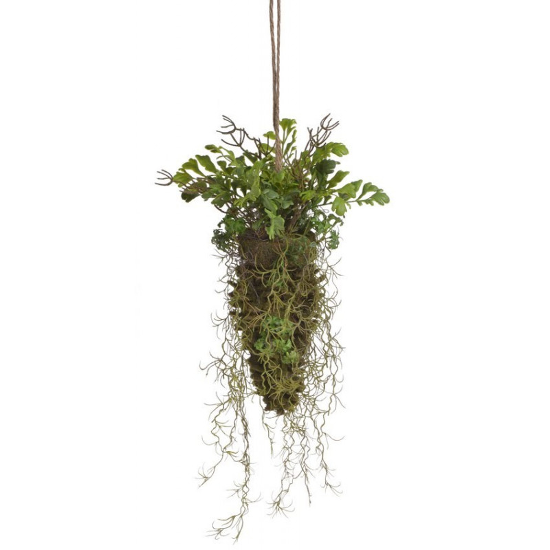 Kompozycja leśna z paprocią -sztucz.rosl.