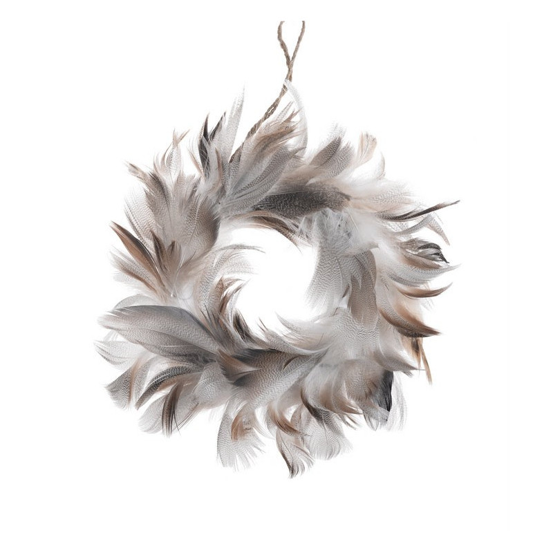 Wianek z piór 20cm - artykuł dekoracyjny