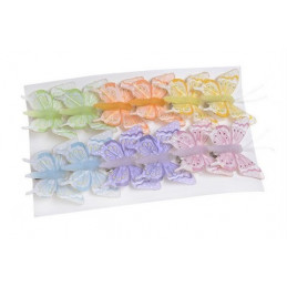 Motyl 5cm na klipie 12szt/kpl