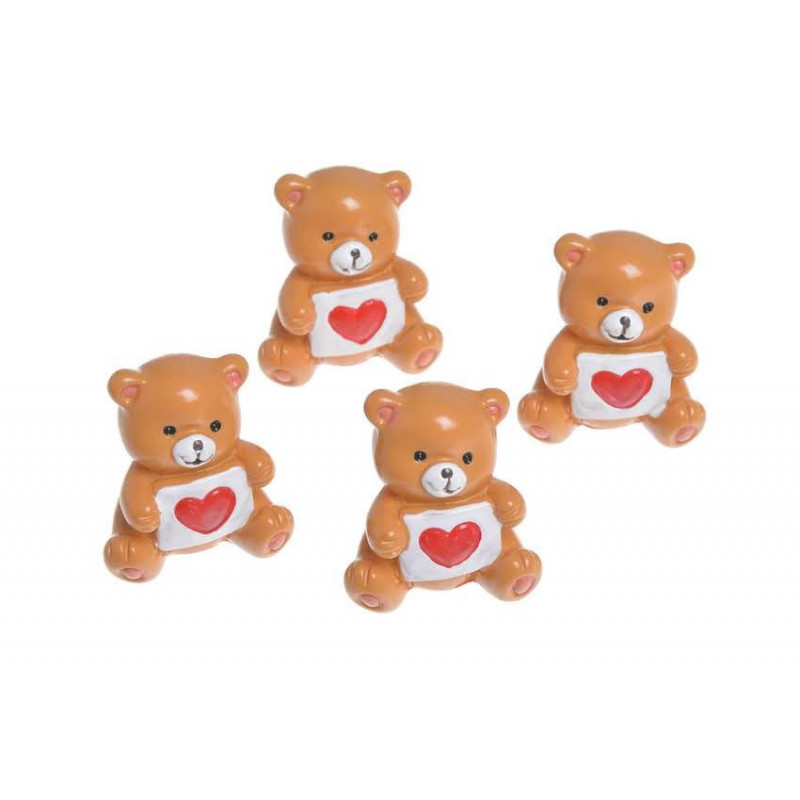 Walentynkowe misie 4szt/kpl...3.5 cmH