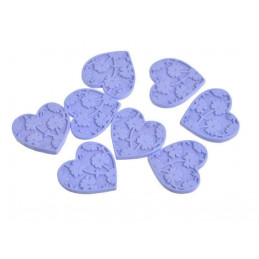 Naklejki serce w kwiaty 8szt/kpl..3cm