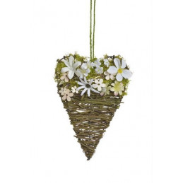 Serce z kwiatkami 25cm