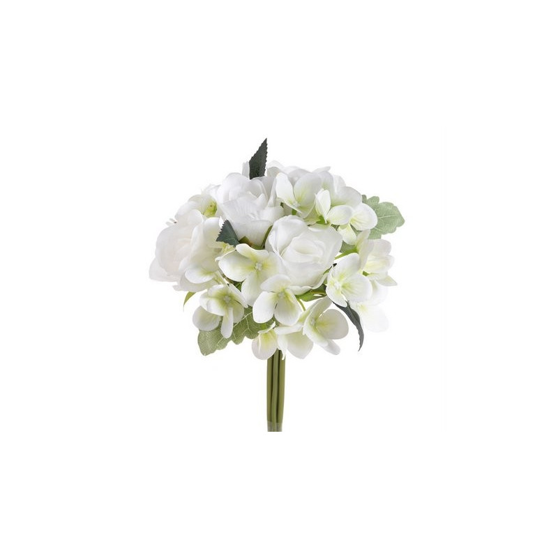 Bukiet róża z hortensja 28cm - sztuczna roślina
