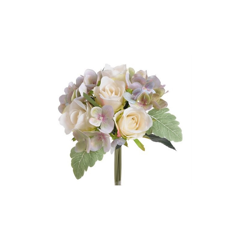 Bukiet róża z hortensja 28cm - sztuczna roślina