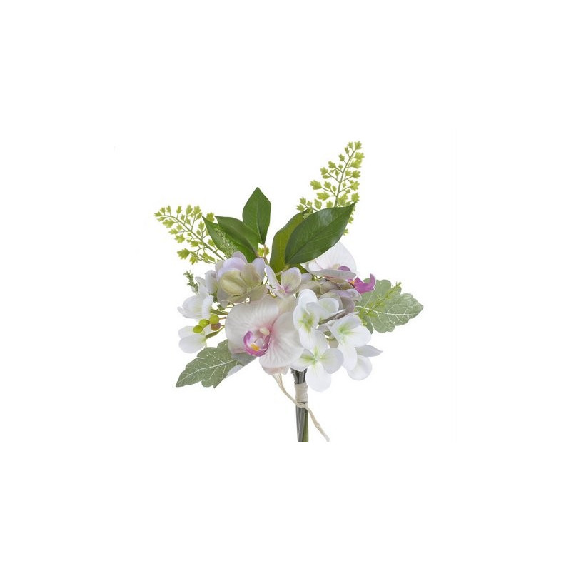 Bukiecik mieszany ze storczykiem 28cm - sztuczna roślina