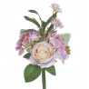 Bukiecik z różą i hortensją 35cm - sztuczna roślina