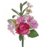 Bukiecik z różą i hortensją 35cm - sztuczna roślina