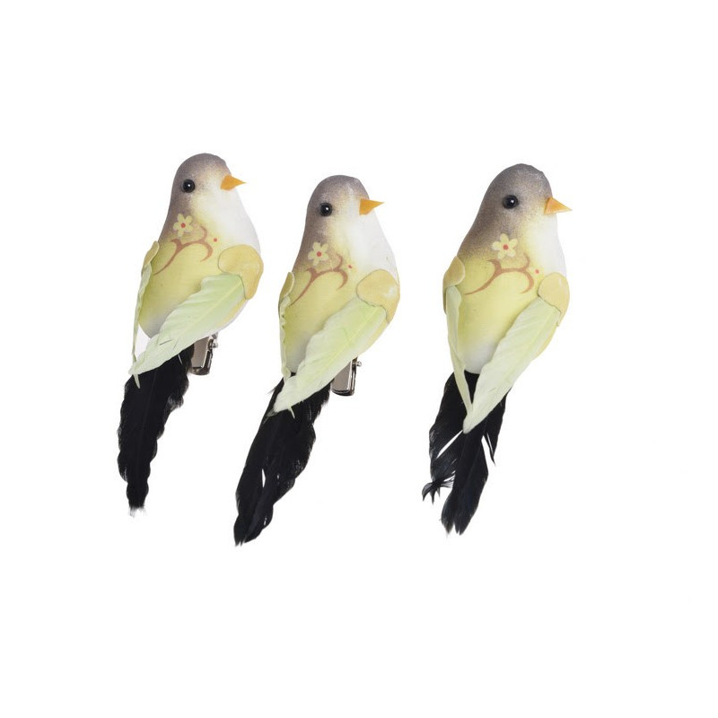 Ptaszek 12,5cm na klipie 3szt/kpl