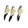 Ptaszek na klipie 3szt..10cm