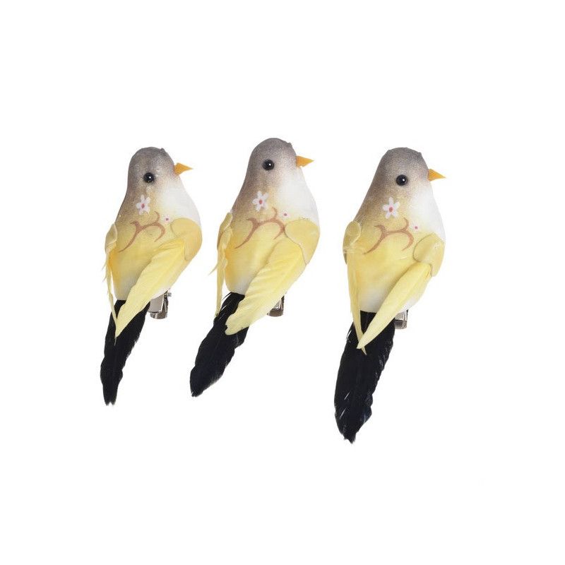 Ptaszek 12,5cm na klipie 3szt/kpl