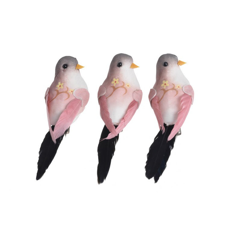 Ptaszek 12,5cm na klipie 3szt/kpl