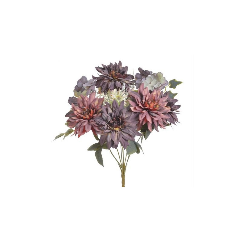 Bukiet z dalią i hortensją .. 37cm - sztuczna roślina