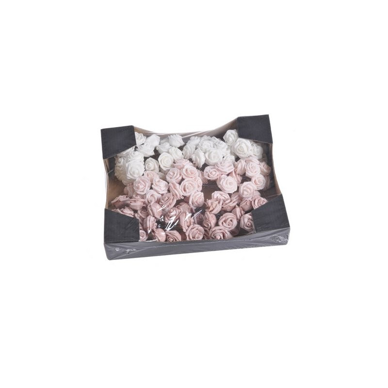 Różyczki 2,5cm 10szt-pęcz x 12..2,5cm - artykuł dekoracyjny