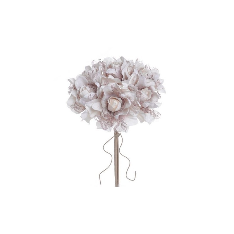 Bukiecik róży koronkowej 6szt..27cm - sztuczna roślina