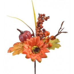 Pik jesienny ze słonecznikiem i dynią 19 cm - art. dekoracyjny