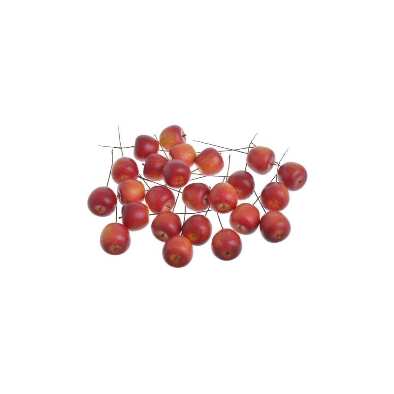 Jabłuszka na piku 24szt/pacz 3 cm - art. dekoracyjny