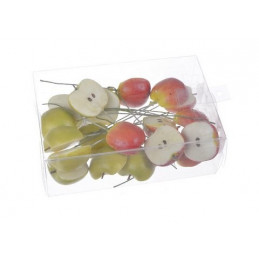 Jabłuszka połówki na piku 20szt/paczka...12 cm - art. dekoracyjny