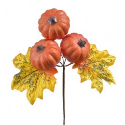 Pik jesienny z dynią x3...21 cm - art. dekoracyjny